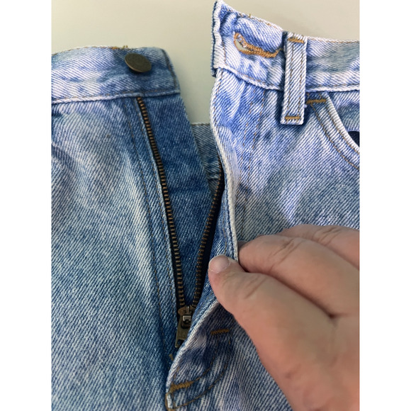 Lee Mini Skirt Women 0 XXS Light Acid Wash High Rise Vintage Retro 80s - Picture 3 of 6